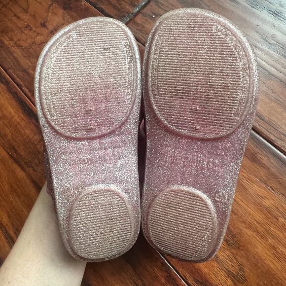 Mini Melissa Campana 8c Pink Glitter Jelly Sandal Mary Jane - Picture 5 of 9